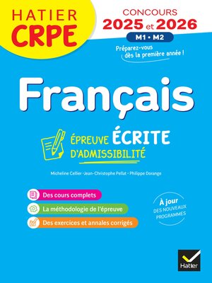 cover image of Français: CRPE 2025-2026